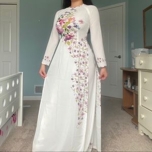 ✨Vietnamese Ao Dai Dress Floral Formal Gown